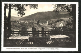 AK Bodenwerder, Gasthaus Münchhausen Berggarten Mit Stadtblick - Bodenwerder