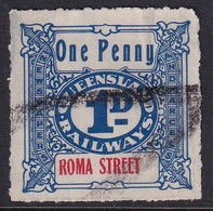 Queensland Railway Parcel Stamp 1d ROMA STREET - Altri & Non Classificati