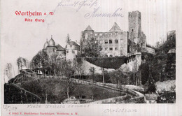 CPA EN RELIEF    ALLEMAGNE---WERTHEIM---A. M.---ALTE BURG---1904 - Wertheim