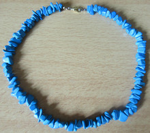 Collier Vintage Formé De Pierres Turquoises - Fermoir Métal Doré - Necklaces/Chains