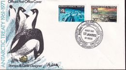 Australian Antarctic Territory 1971 SC L19-20 FDC CASEY Base - FDC