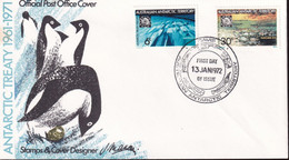 Australian Antarctic Territory 1971 SC L19-20 FDC DAVIS Base - FDC