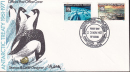 Australian Antarctic Territory 1971 SC L19-20 FDC MACQUARIE Base - FDC