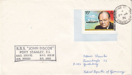 British Antarctic Territory (BAT) 1976 Argentine Islands Ca Argentine Islands 29 JA 76 Ca Rrs John Biscoe (52437) - Briefe U. Dokumente