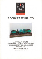 Catalogue ACCUCRAFT UK 2007 Trains Live Steam & Electric Larger Scale 1:19 - English