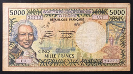 NOUVELLE CALEDONIE NEW CALEDONIA 5000 Francs Pick#65c 1982-84 Lotto.1005 - Otros & Sin Clasificación