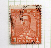 12CRT169 - ALBANIA  1928 , Yvert N. 207 Usato : VARIETA ' Soprastampa Spostata - Albania