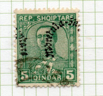 12CRT171 - ALBANIA  1928 , Yvert N. 209 Usato : VARIETA ' Soprastampa Spostata - Albania