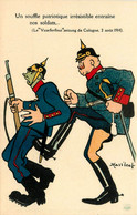 WW1 Guerre 14/18 War * CPA Illustrateur Mass'beuf * Satirique Caricature * Casque à Pointe Guillaume - War 1914-18