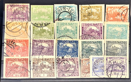 CZECHOSLOVAKIA 1918/19 - Canceled - 21 Stamps Type I-IV - Gebraucht