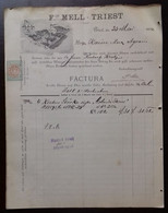 F. Co. Mell - Triest, 1894. Factura - Altri & Non Classificati