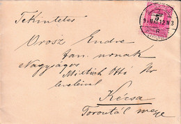 A8093-  LETTER TO KECSA, USED STAMP ON COVER 1895 BUDAPEST MAGYAR POSTA STAMP VINTAGE - Cartas & Documentos