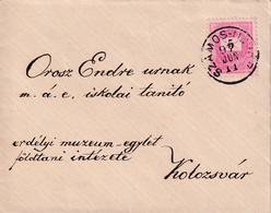 A8096- LETTER TO KOLOZSVAR CLUJ ROMANIA, USED STAMP ON COVER 1897 MAGYAR POSTA STAMP VINTAGE - Cartas & Documentos