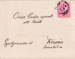 A8102- LETTER SENT TO KECSAN, SZAMOS-UJVAR 1895 USED STAMP ON COVER MAGYAR POSTA STAMP VINTAGE - Lettres & Documents