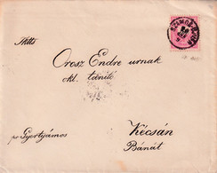 A8106- LETTER SENT TO KECSA BANAT, SZAMOS-UJVAR 1896 USED STAMP ON COVER MAGYAR POSTA STAMP VINTAGE - Lettres & Documents