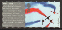 Great Britain 2008 Single 1st Smiler Sheet Commemorative Stamp With Labels From The Air Display Set In Unmounted Mint. - Timbres Personnalisés