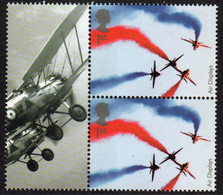 Great Britain 2008 Two 1st Smiler Sheet Commemorative Stamps With Label From The Air Display Set In Unmounted Mint. - Timbres Personnalisés