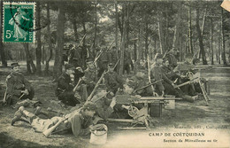 Coëtquidan * Le Camp * Une Section De Mitrailleuse Au Tir * Militaire Militaria Arme - Guer Cötquidan