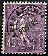 FRANCE 1922/47 - MNH - YT 46 - Préoblitéré 45c - 1893-1947