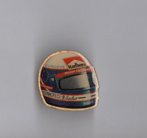 Pin's Casque Formule 1 / Gachot - Marlboro, Philips, Eurodye, City Hotels, Bouvy (époxy) Hauteur: 2,8 Cm - Automobilismo - F1