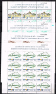 ESPAGNE / Neufs** / MNH** / 1991 - Feuilles Complètes En Série / Expo Séville - Full Sheets