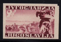 YUGOSLAVIA-BOSNIA, MOSTAR-BRIDGE 2 Dinar IMPERFORATED ESSAY For AIRMAIL 1935 RARE!!!!!!!!!!!!!!!!!!!!! - Non Dentellati, Prove E Varietà