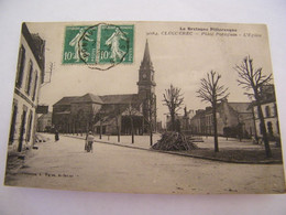 CPA - Cléguerec (56) - Place Bobéguin - L'Eglise - 1926  - SUP  (FC 40) - Cleguerec