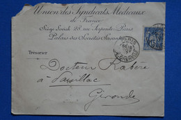 U10 FRANCE BELLE LETTRE 1884 AMIENS POUR AUMALE + AFFRANCH. INTERESSANT A VOIR - 1876-1878 Sage (Typ I)