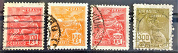 BRASIL 1920/22 - Canceled - Sc# 223, 224, 227, 228 - Gebraucht