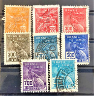 BRASIL 1922/29 - Canceled - Sc# 243, 247, 249, 250, 252, 254, 256, 257 - Gebraucht