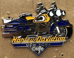 MOTO - HARLEY DAVIDSON - JAUNE ET BLEUE - NEW-YORK CAFE - EGF - 5cm / 4cm - YELLOW AND BLAU - HD  -   (JAUNE) - Moto