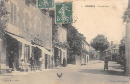 CPA 19 CORREZE GRANDE RUE CAFE VAL - Other & Unclassified