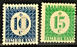 COLONIES FRANCAISES - MLH - YT 27, 28 - Timbres Taxe - Portomarken