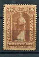 USA 1875 ESPOSIZIONE MARCA PER GIORNALI  36 $ - Cinderellas
