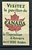 CANADA 1930 VISITEZ LE PAVILLION DU CANADA - Cinderellas