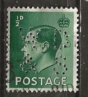 Timbre Grande Bretagne Perforé WD&S - Used Stamps