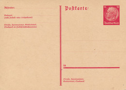 DEUTSCHE REICH  - 1933  ,   Postkarte  ,   Post Card  -  Michel P219 I - Postwaardestukken