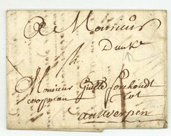 Dunkerque (m) 1698 Pour Anvers Antwerpen - ....-1700: Précurseurs