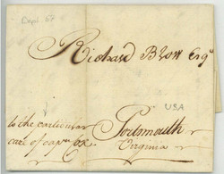 Dunkerque 1791 Pour Portsmouth Virginia USA - ....-1700: Précurseurs