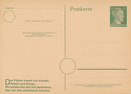 DEUTSCHE REICH  - 1943/44  ,   Postkarte  ,   Post Card  -  Michel P311 09 - Postwaardestukken