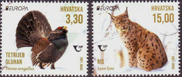 Croatia 2021 Europa CEPT, Fauna, Lynx, Birds, Endangered Wildlife MNH** - Kroatië