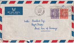 GB / PERFIN - 1949 - ENVELOPPE Avec PERFORE De GLASGOW => RIEGEL BADEN (GERMANY) - Perfins