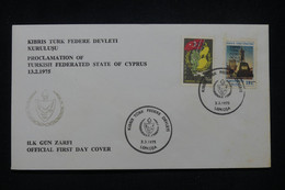 CHYPRE / TURQUIE -  Enveloppe FDC En 1975 - Timbres Surchargés - L 99314 - Lettres & Documents