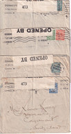 GB / PERFIN - 1916 - LOT De 4 ENVELOPPES CENSUREES Avec PERFORE (DORMEUIL) De LONDON => CORGEMONT (SUISSE) - Perforadas