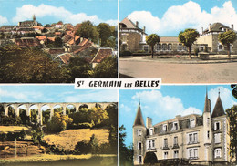 87 Saint Germain Les Belles CPSM GF Carte 4 Vues Cachet 1968 - Saint Germain Les Belles