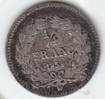 1/4 FRANC Argent LOUIS PHILIPPE I 1834 A Très Belle Qualité - 1/4 Franc