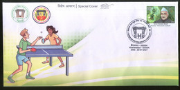 India 2021 Table Tennis Tournament Outbreak Of COVID-19 Health Special Cover # 18622 - Droga