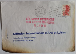 Av 014 – TARN Et GARONNE 82  Départ VERDUN Sur GARONNE Accident Avion à TOULOUSE BLAGNAC 29 01 1988 - Cartas Accidentadas