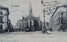 Leipzig // Kath. Kirche Mit West Und Rudolf Strasse (tram - Strassenbahn) 1904 - Leipzig