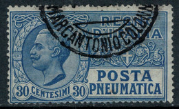 ITALIA - Posta Pneumatica Serie "Leoni"  Sassone N. 3 - Cat. 500 Euro - Usato Used Luxus Gestempelt - Pneumatic Mail